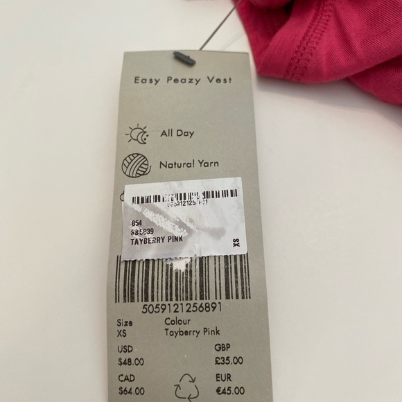 Sweaty Betty Tayberry Pink Easy Peasy tank top size XS - Picture 8 of 13